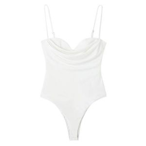 ZARA Sweetheart Cowl Bodysuit New